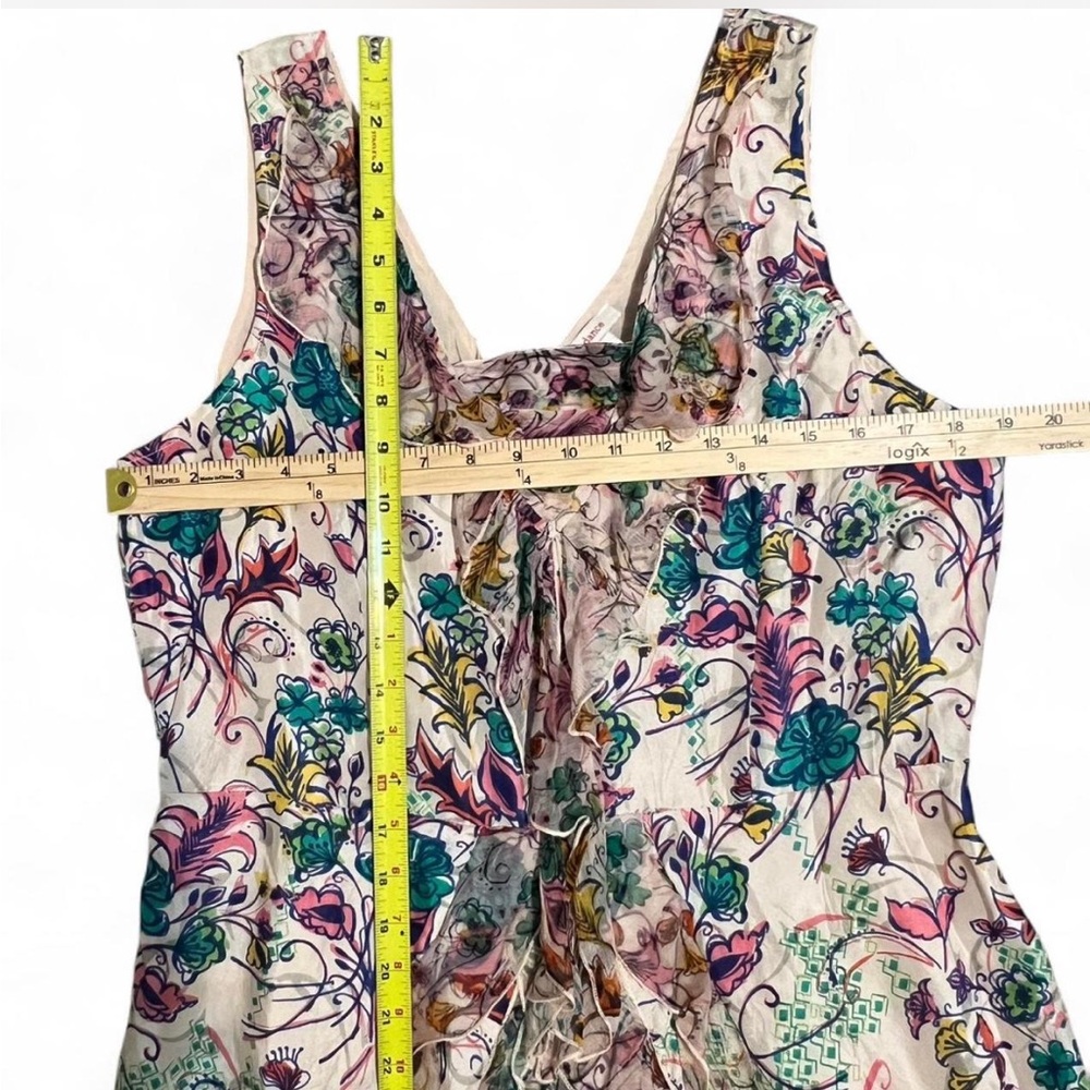 Designer Sundance Floral Silk Lightweight, Flowy Fit and Flare Lined Dress Sz 14 - Picture 5 of 9